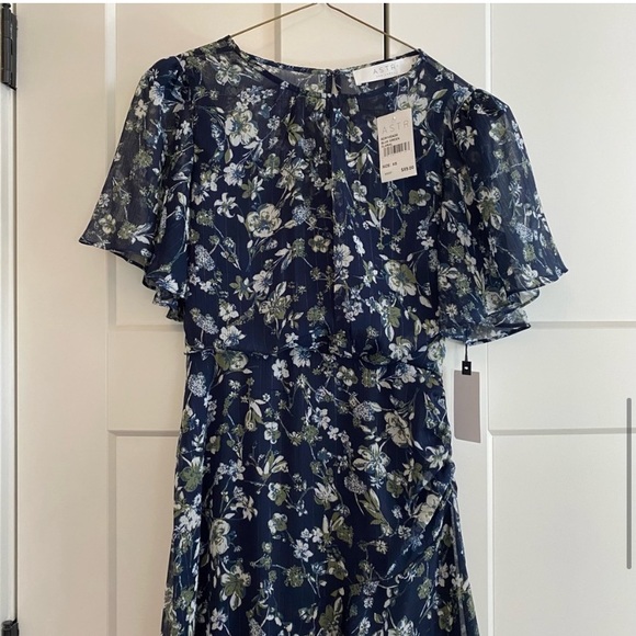 Astr | Dresses | Astr Flutter Sleeve Asymmetrical Floral Maxi Dress |  Poshmark